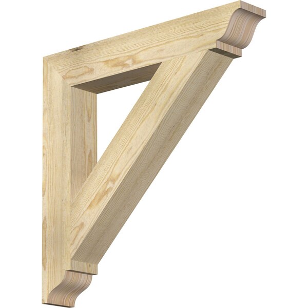 Ekena Millwork Traditional Traditional Rough Sawn Bracket, Douglas Fir, 4"W x 26"D x 26"H BKT04X26X26TRA01RDF - main